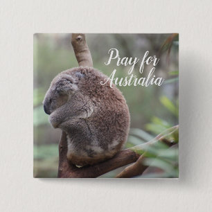 Pray for Australia 15 Cm Square Badge