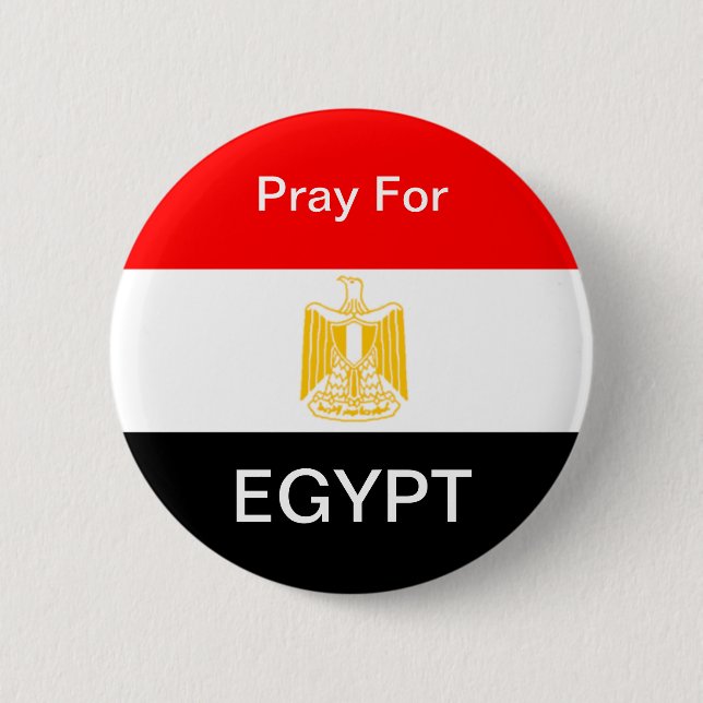 Pray For EGYPT 6 Cm Round Badge (Front)