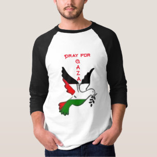 Pray for Gaza Unisex Ragland T-Shirt