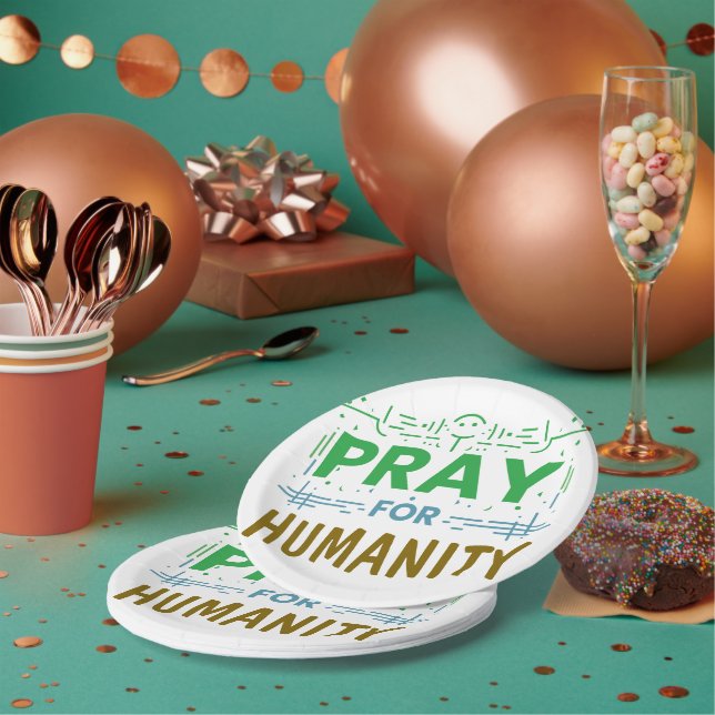 Pray For: Honouring Humanity Paper Plate (Multi)
