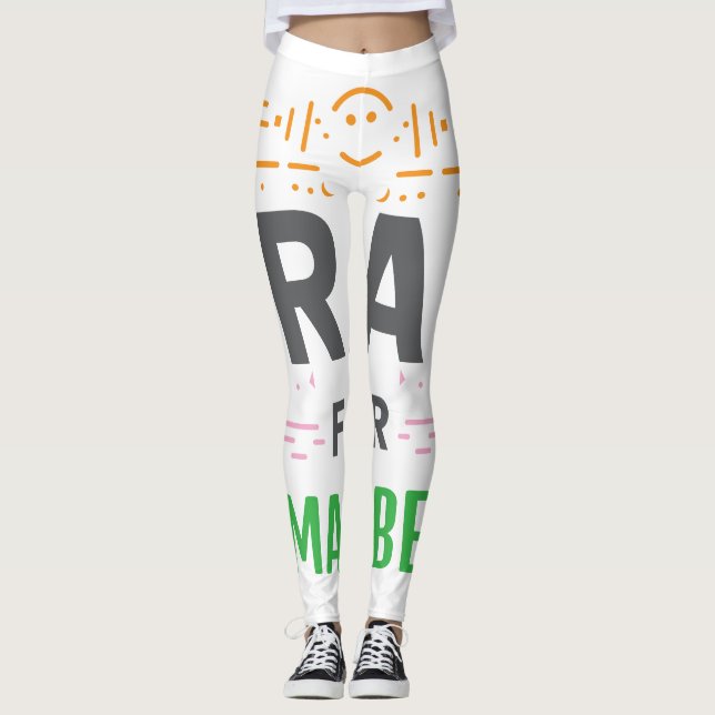 Pray For Human Being Leggings (Front)
