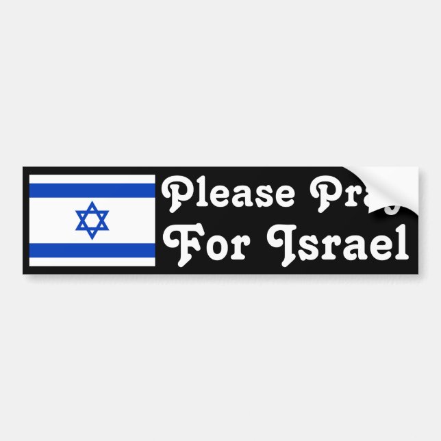 Pray for Israel Bumper Sticker (Front)
