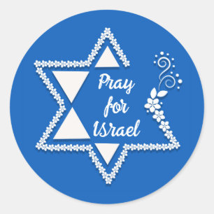 Pray for Israel Classic Round Sticker