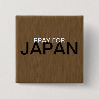 PRAY FOR JAPAN 15 CM SQUARE BADGE