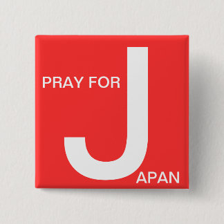 PRAY FOR JAPAN 15 CM SQUARE BADGE