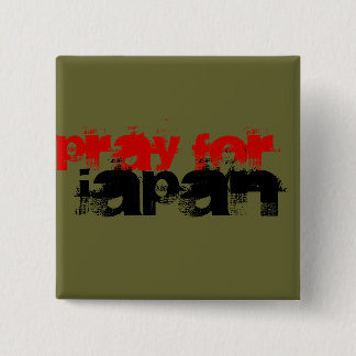 PRAY FOR JAPAN 15 CM SQUARE BADGE
