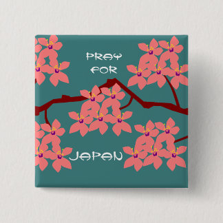 PRAY FOR JAPAN 15 CM SQUARE BADGE