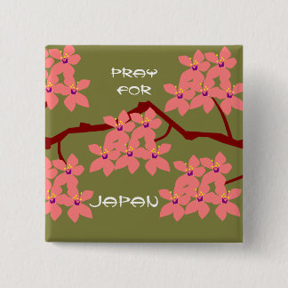 PRAY FOR JAPAN 15 CM SQUARE BADGE