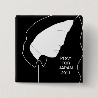 PRAY FOR JAPAN 2011 15 CM SQUARE BADGE