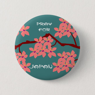 PRAY FOR JAPAN 6 CM ROUND BADGE