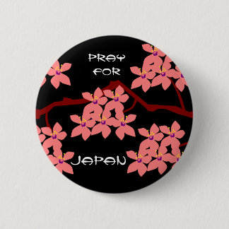 PRAY FOR JAPAN 6 CM ROUND BADGE
