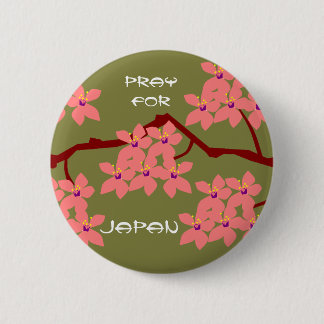 PRAY FOR JAPAN 6 CM ROUND BADGE