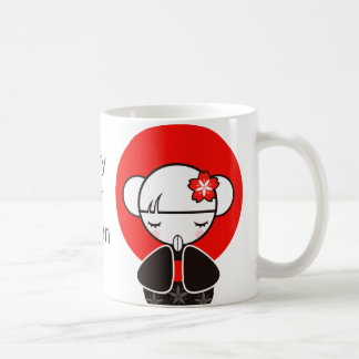 Pray for Japan Kokeshi Doll Coffee Mug