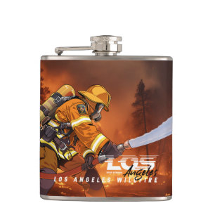 Pray for Los Angeles Vinyl Wrapped Hip Flask