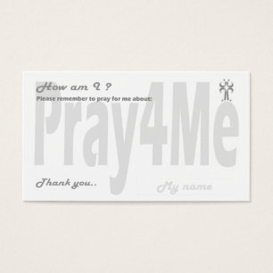 Pray for me remembrance card