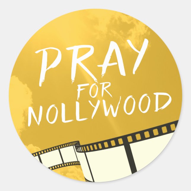 Pray for Nollywood Classic Round Sticker (Front)