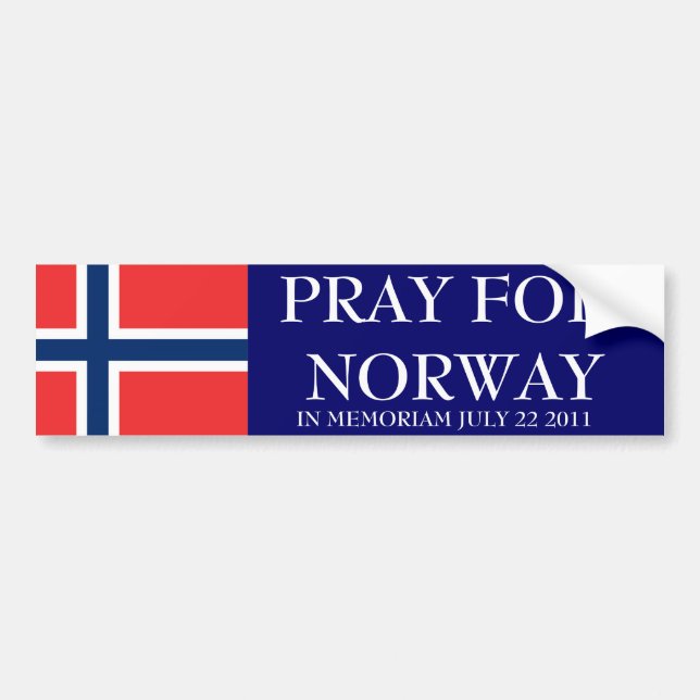 PRAY FOR NORWAY BUMPER STICKER (Front)
