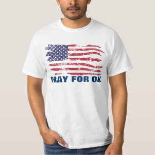 Pray For OK U.S. Flag Oklahoma T-shirt
