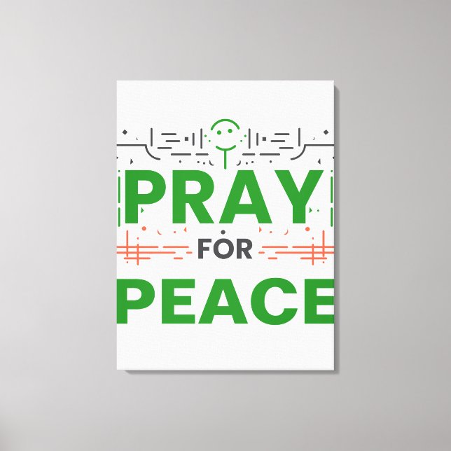 Pray For Peace Canvas Print (Front)