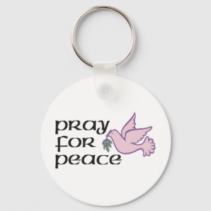 Pray For Peace Key Ring