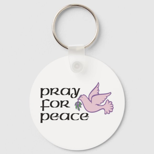 Pray For Peace Key Ring (Front)