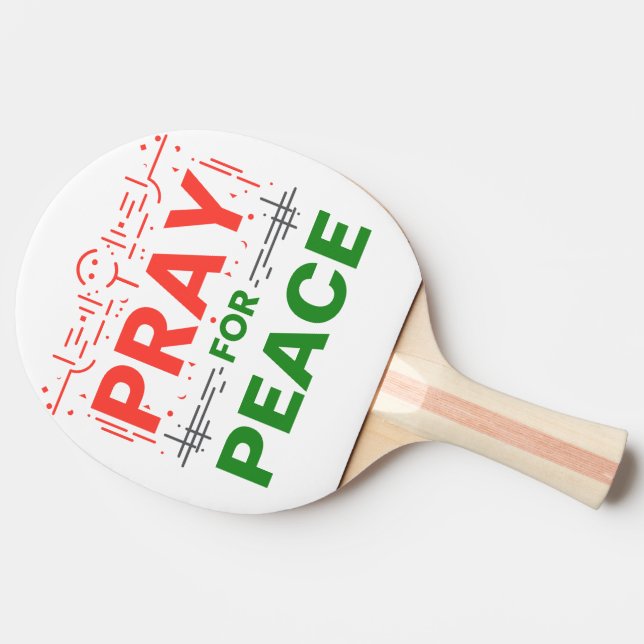 Pray For Peace Ping Pong Paddle (Side)