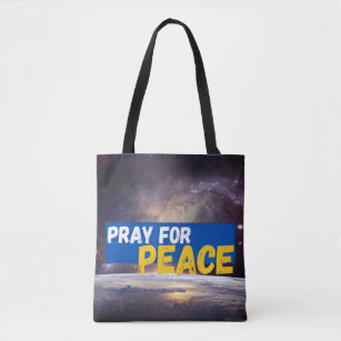 Pray For Peace, Pray For Ukraine Tote Bag