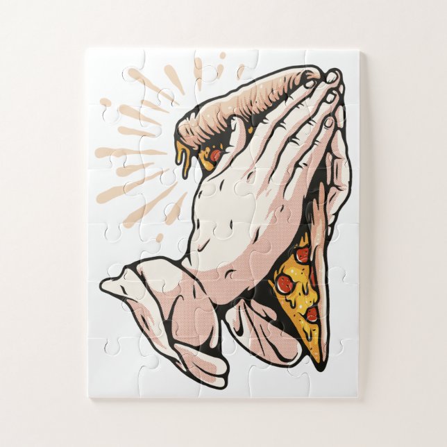 Pray For Pizza Jigsaw Puzzle (Vertical)