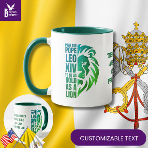 Pray for POPE LEO XIV Bold Lion Christian Catholic Mug