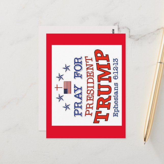 PRAY FOR PRES. TRUMP Post Card (Front/Back In Situ)