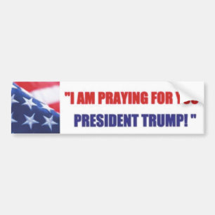 Pray For President Trump Bumper Sticker