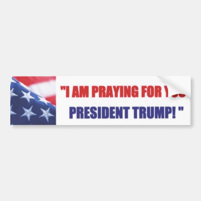 Pray For President Trump Bumper Sticker (Front)