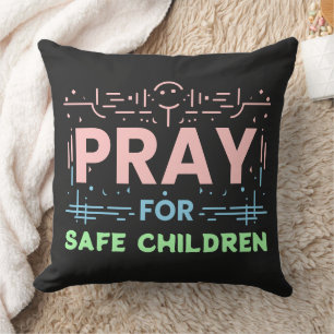 Pray for safe children cushion