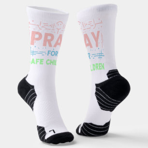 Pray for safe children socks