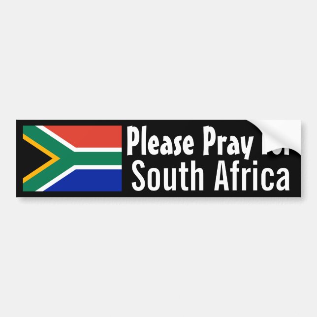Pray for South Africa Bumper Sticker (Front)
