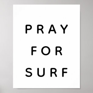 Pray For Surf Poster