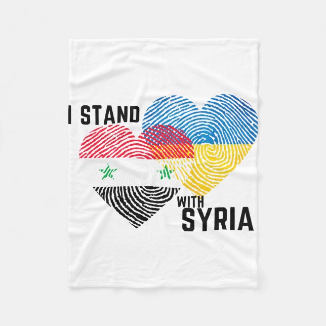 Pray for  Syria Fleece Blanket (Front)