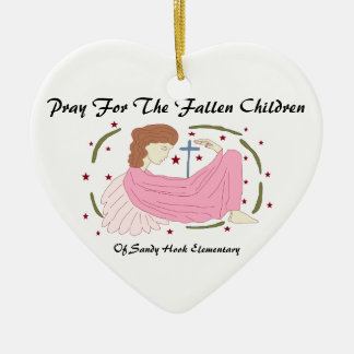 PRAY FOR THE FALLEN CHILDREN OF SANDY HOOK... CERAMIC TREE DECORATION