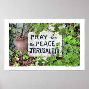 "Pray for the Peace of Jerusalem" poster