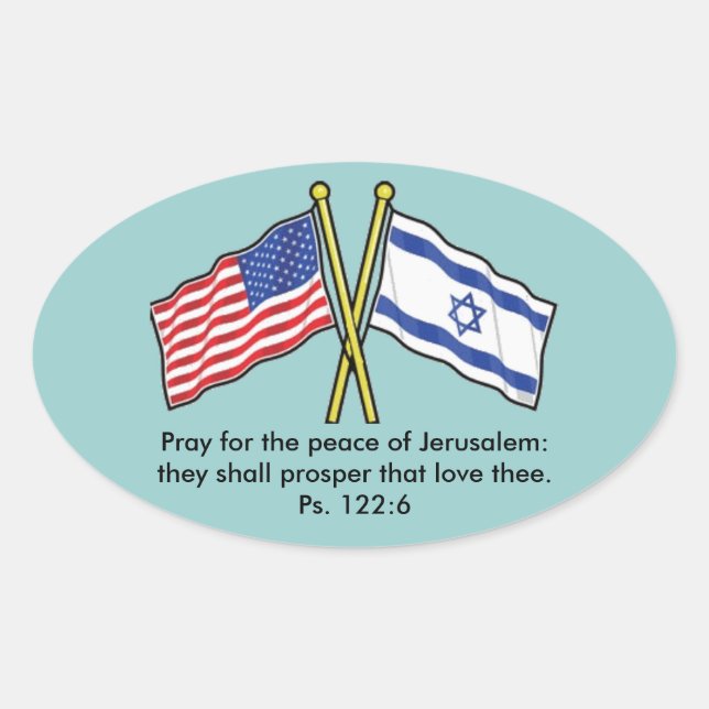 Pray For The Peace Of Jerusalem Stickers (Front)
