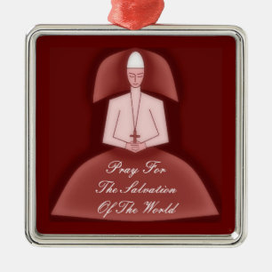 PRAY FOR THE SALVATION OF THE WORLD METAL TREE DECORATION