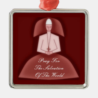 PRAY FOR THE SALVATION OF THE WORLD METAL TREE DECORATION