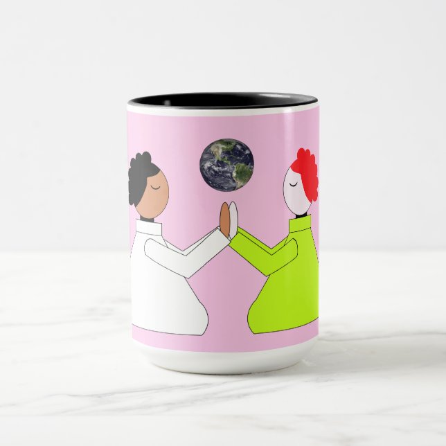 Pray for the World:  Lavender Mug (Center)