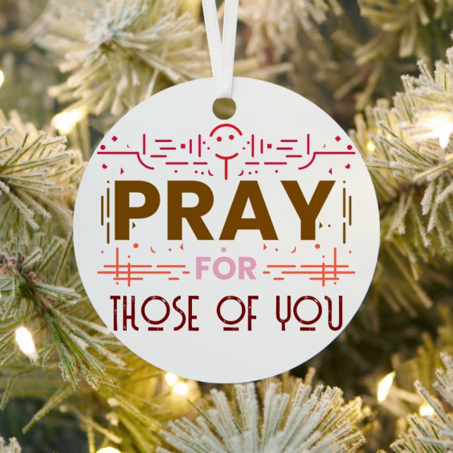 Pray for those of you metal tree decoration (Insitu)