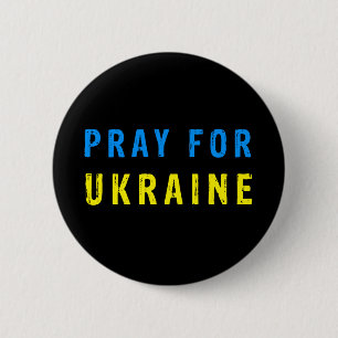 Pray for Ukraine 6 Cm Round Badge