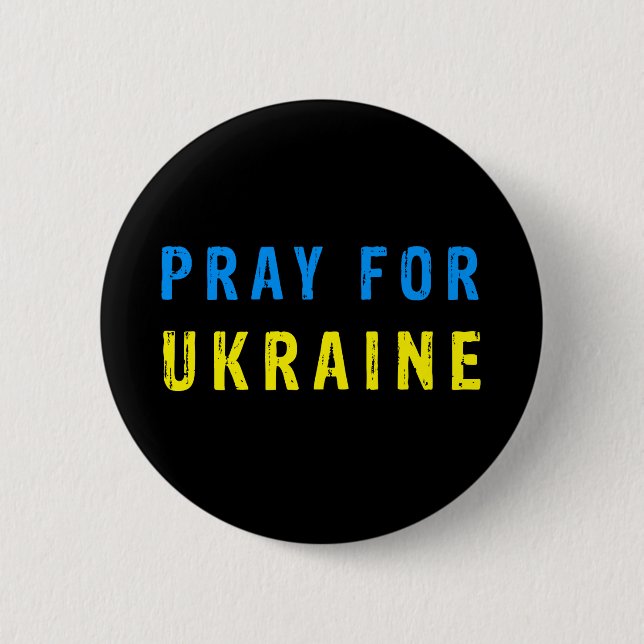Pray for Ukraine 6 Cm Round Badge (Front)