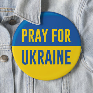 Pray For Ukraine 6 Cm Round Badge