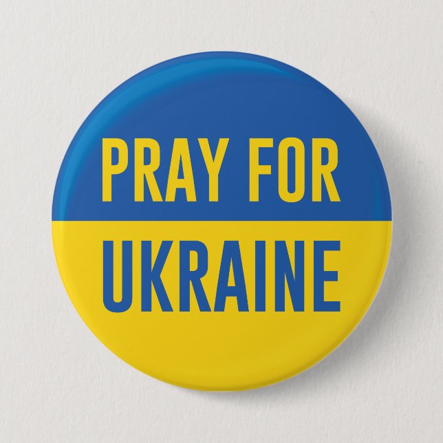 Pray For Ukraine 7.5 Cm Round Badge (Front)