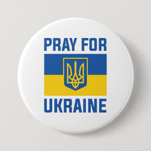 Pray For Ukraine 7.5 Cm Round Badge