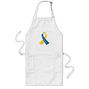 Pray for Ukraine Blue Yellow Ribbon  Long Apron